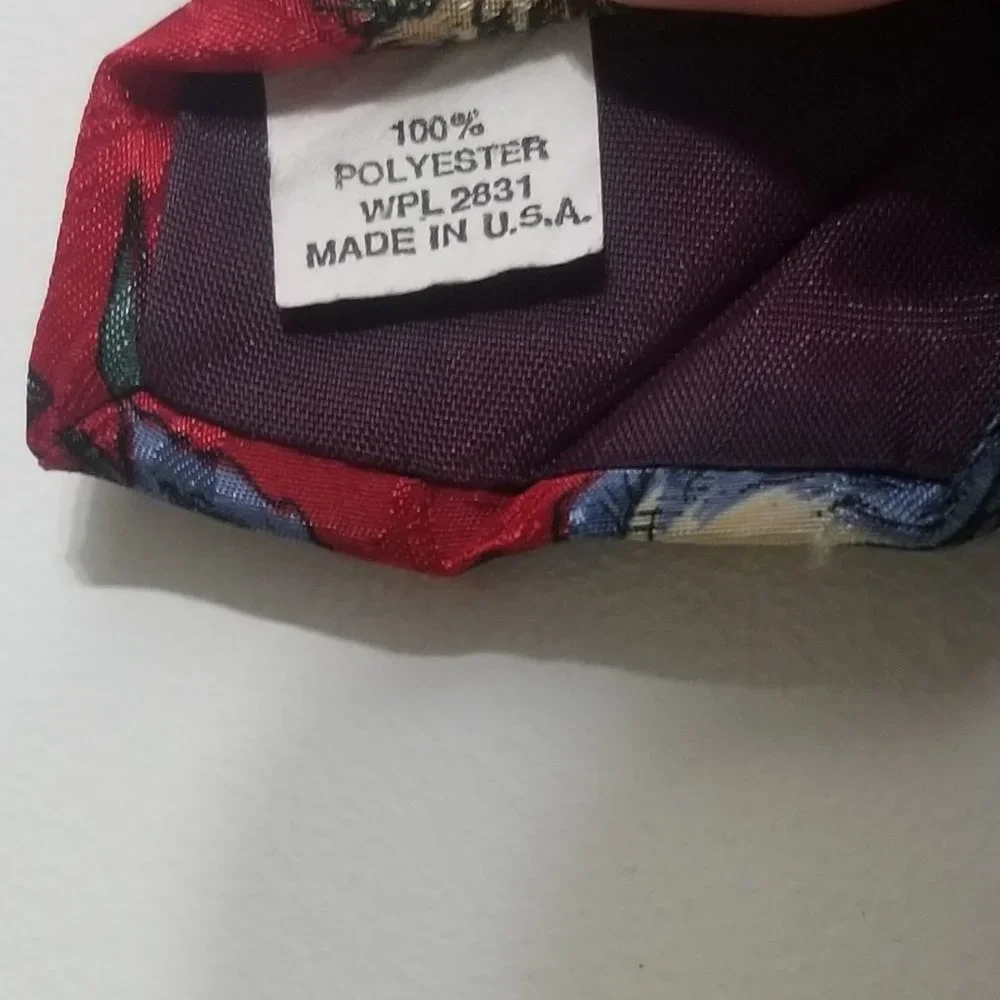 elegant Studio R bright red floral polyester tie - Picture 6 of 6